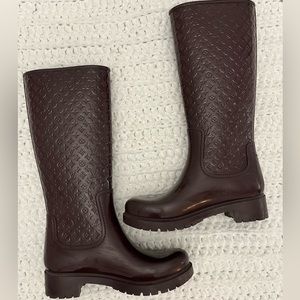 Louis Vuitton Rain Boots, brown, size 8